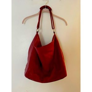 Leather slouchy hobo bag!